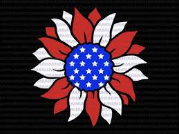 Free flower vector download in ai, svg, eps and cdr. 4th Of July Svg Sunflower Svg Sunflower 4th Of July Svg Independence Day Svg American Flag Svg Patriotic Svg Files For Cricut Cut File Dxf Files Print Ready T Shirt Design