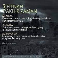 Ramai umat islam terperangkap dengan kekayaan harta, pangkat dan wanita sehingga mereka takut kehilangannya. Muhammadku Kita Hidup Di Zaman Fitnah Fitnah Fitnah Kini Menjadi Mainan Dan Suka Sukaan Di Akhir Zaman Dan Fitnah Yang Paling Hina Dan Berat Adalah Apabila Dajjal Menjelmakan Diri Yang Mengikuti Jalan Allah