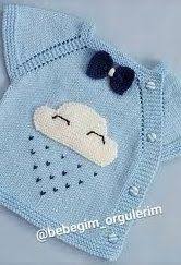 Yandan Dugmeli Kolay Bebek Yelegi 1 Baby Knitting Patterns Orgu Desenler
