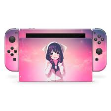 Skin de chica anime para Nintendo Switch: calcomanía rosa kawaii