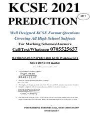 Get ibps clerk question papers 2020 for pre and mains here. Kcse 2021 Prediction Set 1 Pdf Kcse 2021 Prediction Well Designed Kcse Format Questions Covering All High School Subjects For Marking Schemes Answers Course Hero
