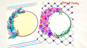 Modern home design with courtyard & floating staircase design: Chart Paper Decoration Making Ideas Chart Paper Decoration Border Frame Design On Paper Youtube
