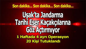Usak Haber Ajansi Usak Ta Jandarma Tarihi Eser Kacakcilarina Goz Actirmiyor Tarih Tanca Gozler