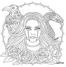 Keep your kids busy doing something fun and creative by printing out free coloring pages. Halloween Gothic Coloring Page To Color With Color Therapy Http Www Apple Co 1mgt7e5 Colortherapy Fairy Coloring Pages Dragon Coloring Page Coloring Pages
