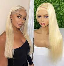 Amazon.com : HAOKE 613 Bleach Blonde Half Wig Straight Human Hair 120g Wig  U Part Extensions Lace Wigs Brazilian Hair(16inch,613) : Beauty & Personal  Care