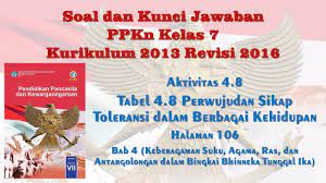 Maybe you would like to learn more about one of these? Kunci Jawaban Ppkn Kelas7 Aktivitas4 8 Tabel 4 8 Perwujudan Sikap Toleransi Dalam Berbagai Kehidupan Youtube