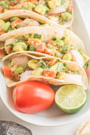 Place fish, garlic, onion, salt, pepper, fresh chilies, and lime juice in a shallow serving bowl, gently mix, and marinate in the refrigerator for at least 30 minutes before serving. Ceviche Style Shrimp And Avocado Tacos Recipe Girl