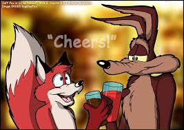 Image result for wile coyote drinking