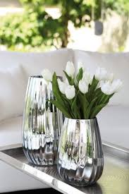 Fink Glasvase Solcostripe Material Glas Silber Erhaltlich In 2 Verschiedenen Grossen Glasvase Deko Vase