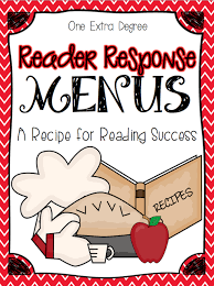 Reading Response Menus A Recipe For Reading Success Bloglovin Reading Response Reading Response Journals Reading Workshop