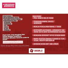Loker purwodadi lulusan smp / loker pt dunia setia sandang. Lowongan Kerja Customer Service Ekpedisi Sicepat Rembang Semarang Purwodadi Pati Kudus Blora Lowongan Rembang