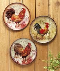 Decorative Metal Rooster Wall Plates From Collections Etc Rooster Kitchen Decor Rooster Decor Chicken Decor