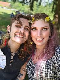 My spouse Mouse, ZZ @ari.g.ink and I had a beautiful time in Seattle at a  beautiful wedding for family. Also huge shout out to @charliesqueerbooks We  had a blast with friends. And