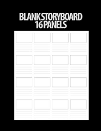 Printable storyboard template 4 boxes. Blank Storyboard 16 Panels 8 5x11 Blank Storyboard Template Paper 16 Frames Per Page 108 Pages Bored Story Book Co 9781674552927 Amazon Com Books