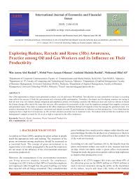 See full list on epa.gov Pdf Exploring Reduce Recycle And Reuse 3rs Awareness Practice Among Oil And Gas Workers And Its Influence On Their Productivity