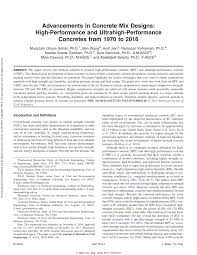 Pdf Advancements In Concrete Mix Designs High Performance