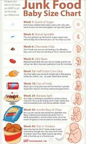 Junk Food Baby Size Chart Baby Size Chart Baby Weeks Baby Growth
