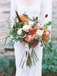 Tan, white and pink bouquet with dried elements. Gallery Inspiration Picture 2995027 Bohemian Wedding Bouquet Country Wedding Flowers Rose Wedding Bouquet
