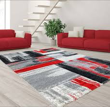 Copper Abstract Area Rug Grey Red Grey And Red Living Room Living Room Red Rugs In Living Room