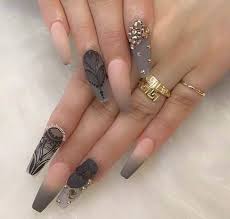 Short Almond Shaped Black Acrylic Nails 67 Short And Long Almond Shape Acrylic Nail Designs Awimina Blog Nail Jewels Beautiful Nails Nail Designs