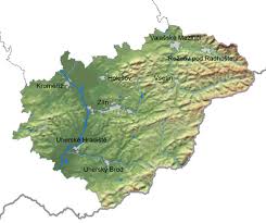 Plastická mapa valašsko, slovácko 100 x 75 cm. Ris Regionalni Informacni Servis