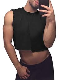 Maybe you would like to learn more about one of these? Buy Beotyshow Mens Crop Top Fun Workout Sleeveless Sexy Basic Cropped Muscle Vest Gay Male Slimming Gym Half Tank Top Pride Month T Shirt For Men At Amazon In