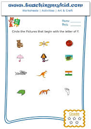 Circle The Pictures That Begin With The Letter F Teaching My Kid English Worksheets For Kindergarten Alphabet Preschool Preschool Reading