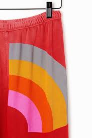 Unisex Freecity Super Rainbow Sweatpants Red Garmentory