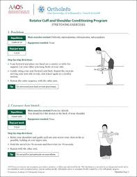 Clinical presentation prevalence of tear increases with age. Rotator Cuff And Shoulder Rehabilitation Exercises Orthoinfo Aaos