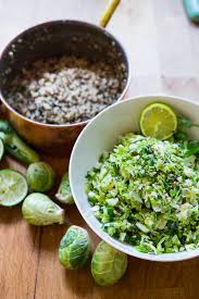 Let the corn sit in the hot pan, undisturbed, for a few minutes to get that roasty, charred thing going on. Mexican Brussel Sprout Salad With Cilantro And Lime Feasting At Home