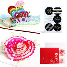 They are fun, festive, exciting to open, and perfect for any occasion. Mother S Day Greeting Card 3d Pop Up Birthday Cards Handmade Thank You Card For Mom Grandmom With Envelope And Thanks You Stickers 2 Pack I Love Mom Carnation Amazon In