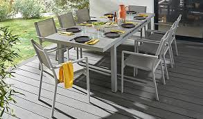 La table s'étend et permet d'accueillir jusqu'à huit. Salon De Jardin Brusnik Barbana Table 8 Fauteuils Gris Castorama