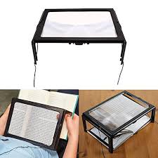 Chinatera Hands Free Foldable Magnifying Glass Sheet 3x Magnifier With Cord Stand Led Lights For Reading Sewing Crafts Handcraft Hobby Walmart Com Walmart Com