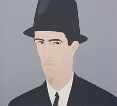 Signed Alex Katz Print Of Portrait Of Kenneth Koch