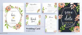 Beautiful Flowers Decorated Wedding Invitation Card Template Layout Wedding Invitation Card Template Wedding Invitation Cards Wedding Cards