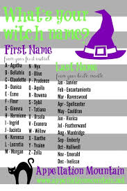 Bewitching Witch Names For Halloween Appellation Mountain Witch Names Funny Name Generator Halloween Names