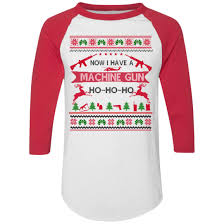 Men's drinking game ugly christmas sweater. Now I Have A Machine Gun Die Hard Ugly Christmas Sweater