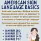 Basic American Sign Language at Mountains Branch event image