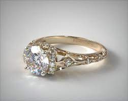 14k Yellow Gold Enchanted Filigree Engagement Ring Filigree Engagement Ring Unique Engagement Rings 14k Engagement Ring