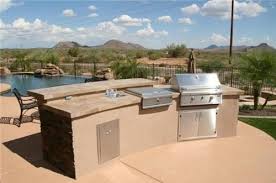 Split Level Outdoor Kitchen Arizona Landscaping Unique Landscapes By Griffin Mesa Az Backyard Remodel Patio Pavers Design Prefab Outdoor Kitchen