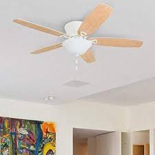 Keep in mind, this ceiling fan installation guide is a supplement to your specific ceiling fan model's manual; Buy Honeywell Ceiling Fans 50518 01 Quick 2 Hang Hugger Ceiling Fan 52 Dimmable Led Cased Fixture Easy Installation White Maple Blades White Online In Turkey B07dk4mh9x