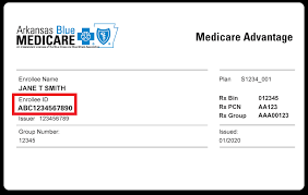 The upper portion of the id card may display note: Your Medicare Advantage Card Arkansas Blue Cross And Blue Shield