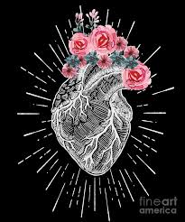 Trouvez les heart flowers images et les photos d'actualités parfaites sur getty images. Womens Anatomical Heart Graphic Human Heart With Flowers Digital Art By Dc Designs Suamaceir