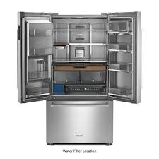 Best of all, we offer different types of refrigerators made to fit a wide range of kitchen layouts. Kitchenaid Krfc704fps 23 8 Cu Ft French Door Refrigerator In Printshield Stainless Steel Counter Depth