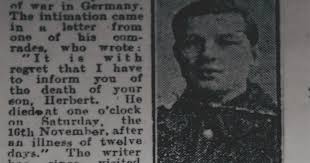 Newspaper articles revealed my relative died in a First World War prison  camp after the Armistice was signed