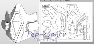 как сделать маску скорпиона из мортал комбат из бумаги Pin Na Doske Pepercraft