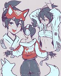 kiriko and sukajan kiriko (overwatch and 1 more) drawn by akairiot |  Danbooru