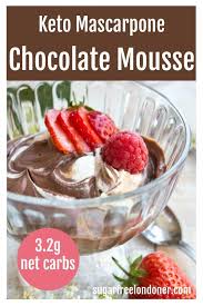 Keto Mascarpone Chocolate Mousse Sugar Free Recipes Keto Chocolate Mousse Food