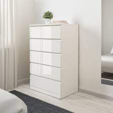Malm 6 drawer dresser gray stained 63x30 3 4 3d model 8 obj. Malm High Gloss White Chest Of 6 Drawers 80x123 Cm Ikea Ikea Chest Of Drawers Malm Drawers