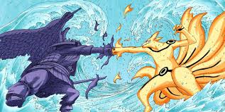 Susanoo Kurama First Bump Colored Naruto Vs Sasuke Anime Naruto Naruto Shippuden Sasuke
